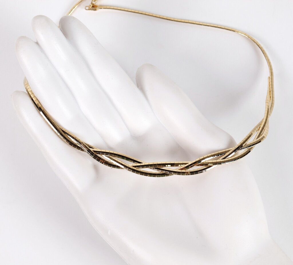 14K Gold Braided Necklace