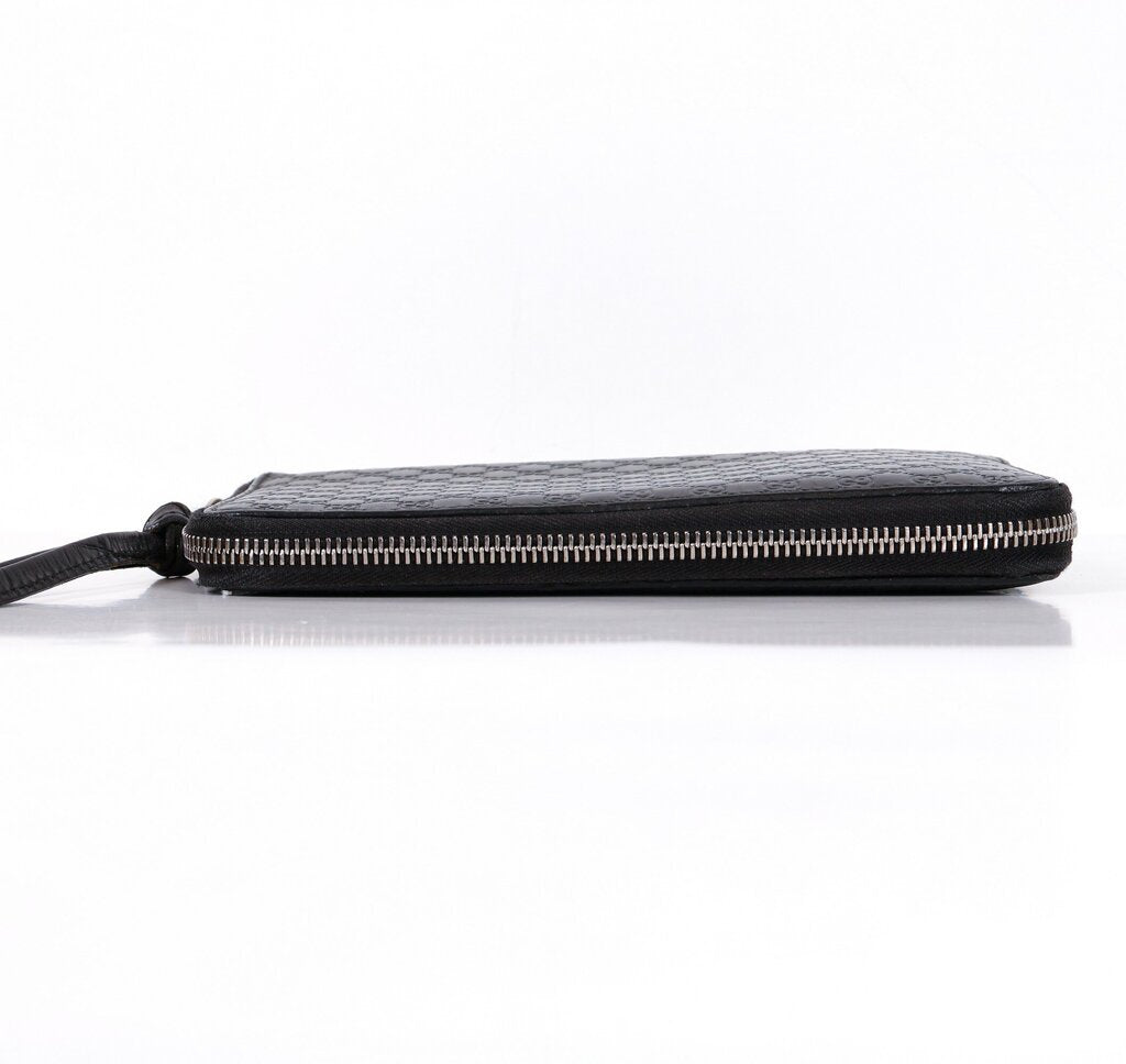 Microguccissima Embossed Zip Wallet Organizer