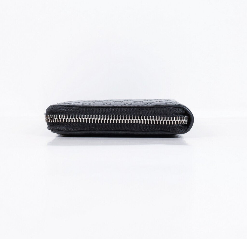 Microguccissima Embossed Zip Wallet Organizer