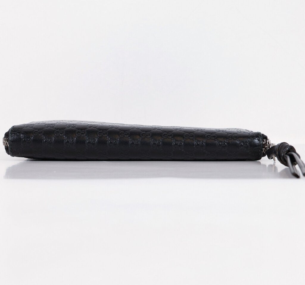 Microguccissima Embossed Zip Wallet Organizer
