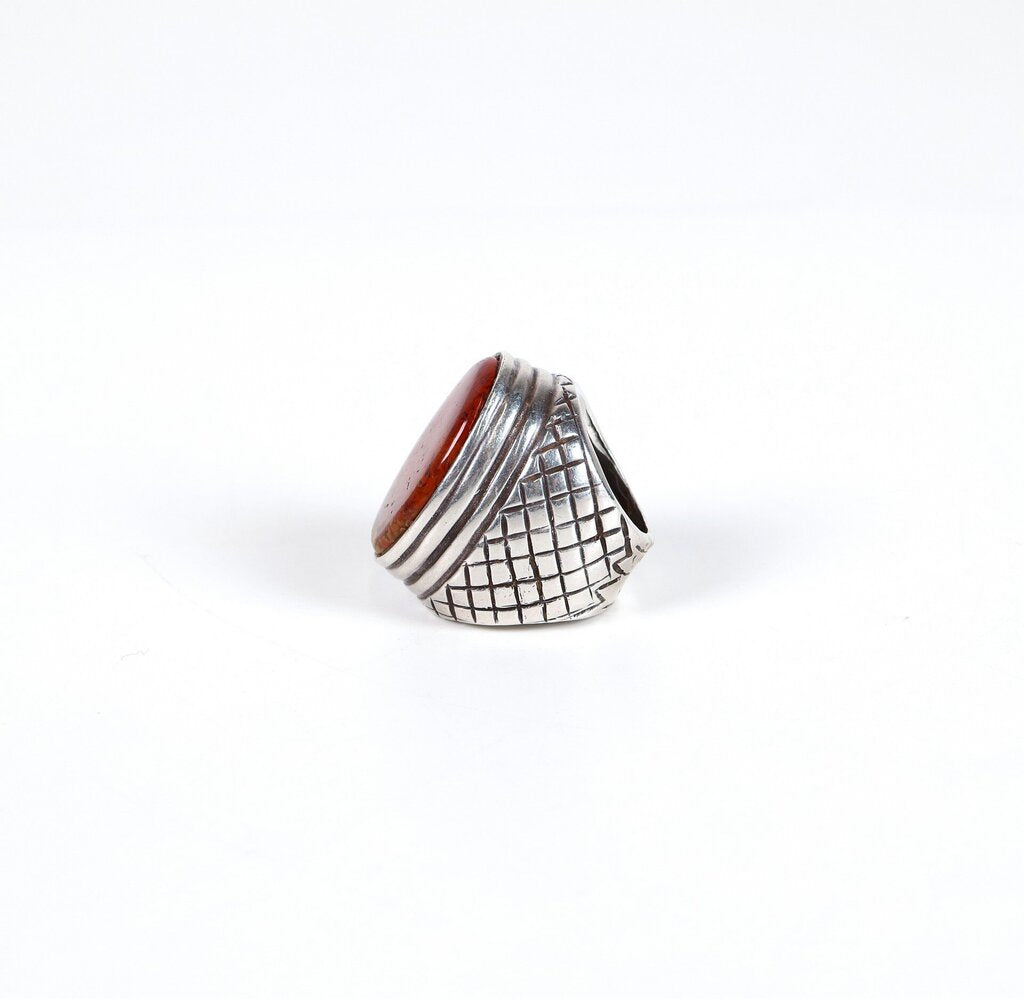 Sterling and Jasper Ring (6.75)