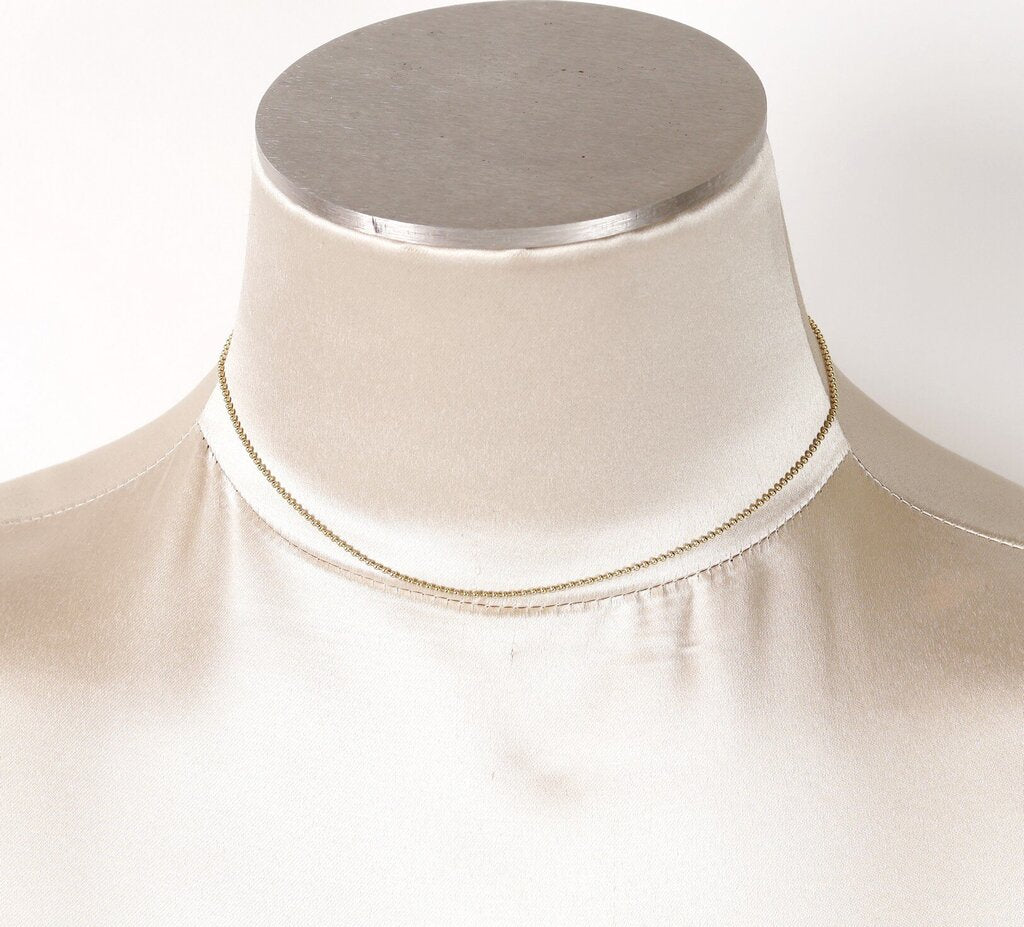 18K Small Ball Chain Necklace
