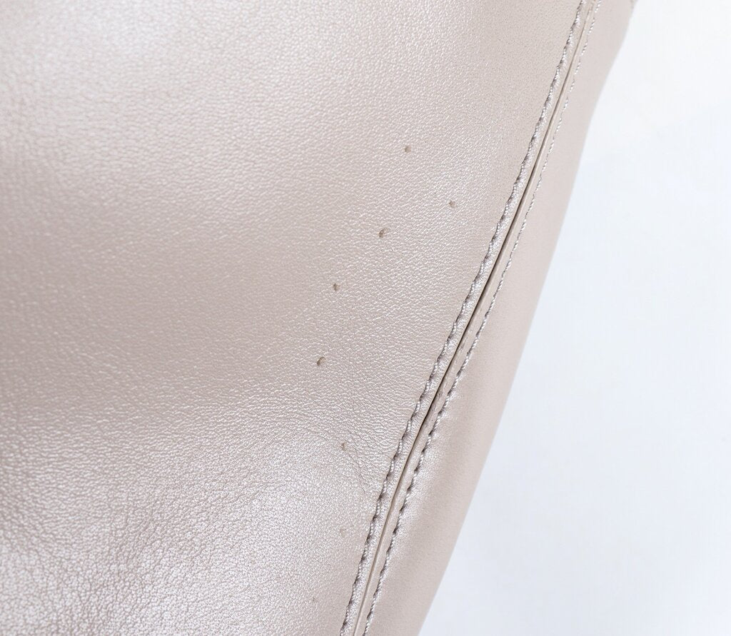 Taupe Suede and Leather Large Tote