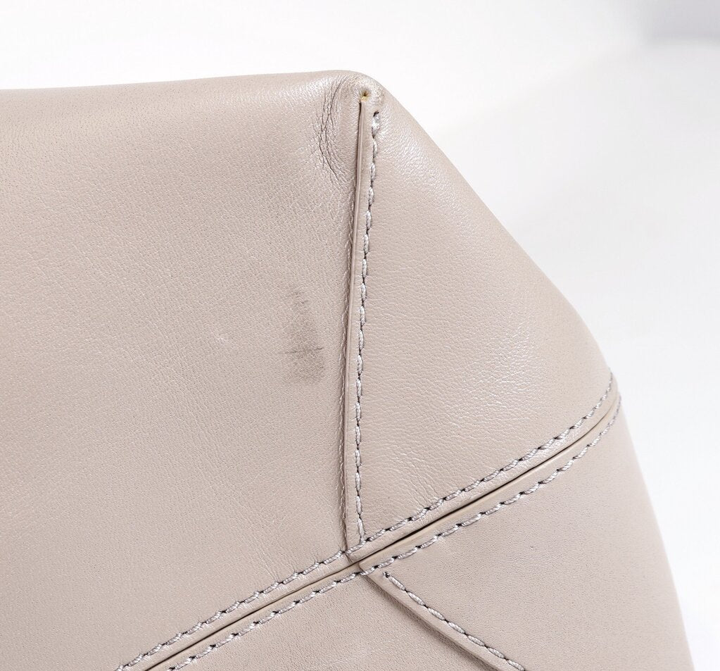 Taupe Suede and Leather Large Tote