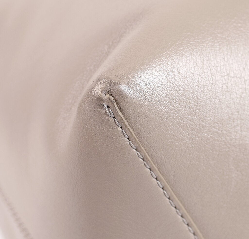 Taupe Suede and Leather Large Tote