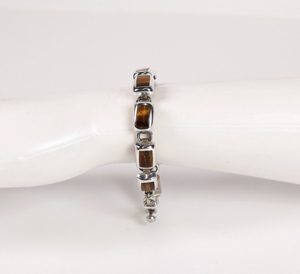 Sterling and Tiger Eye Bracelet