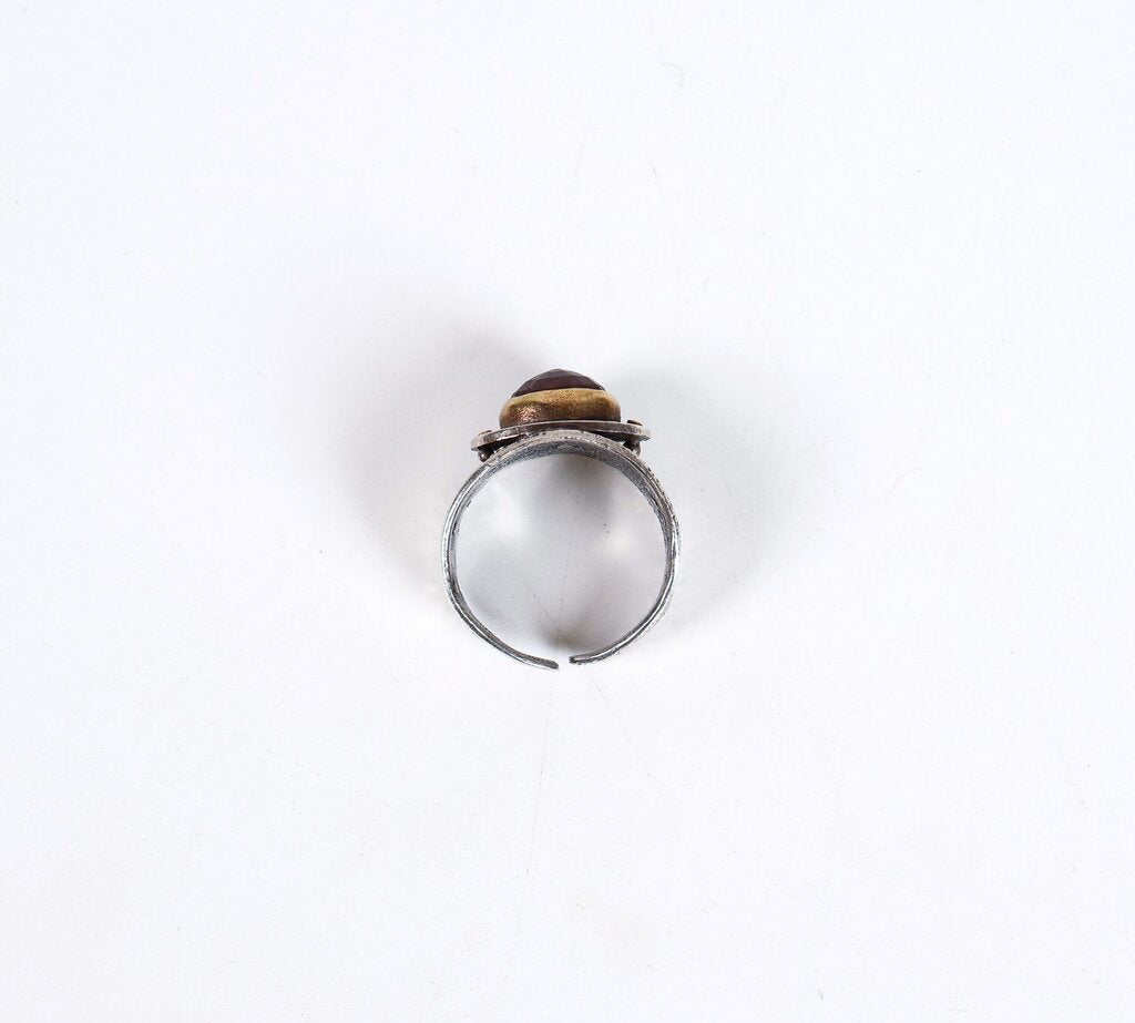 Sterling 18K and Garnet Ring (9.5)