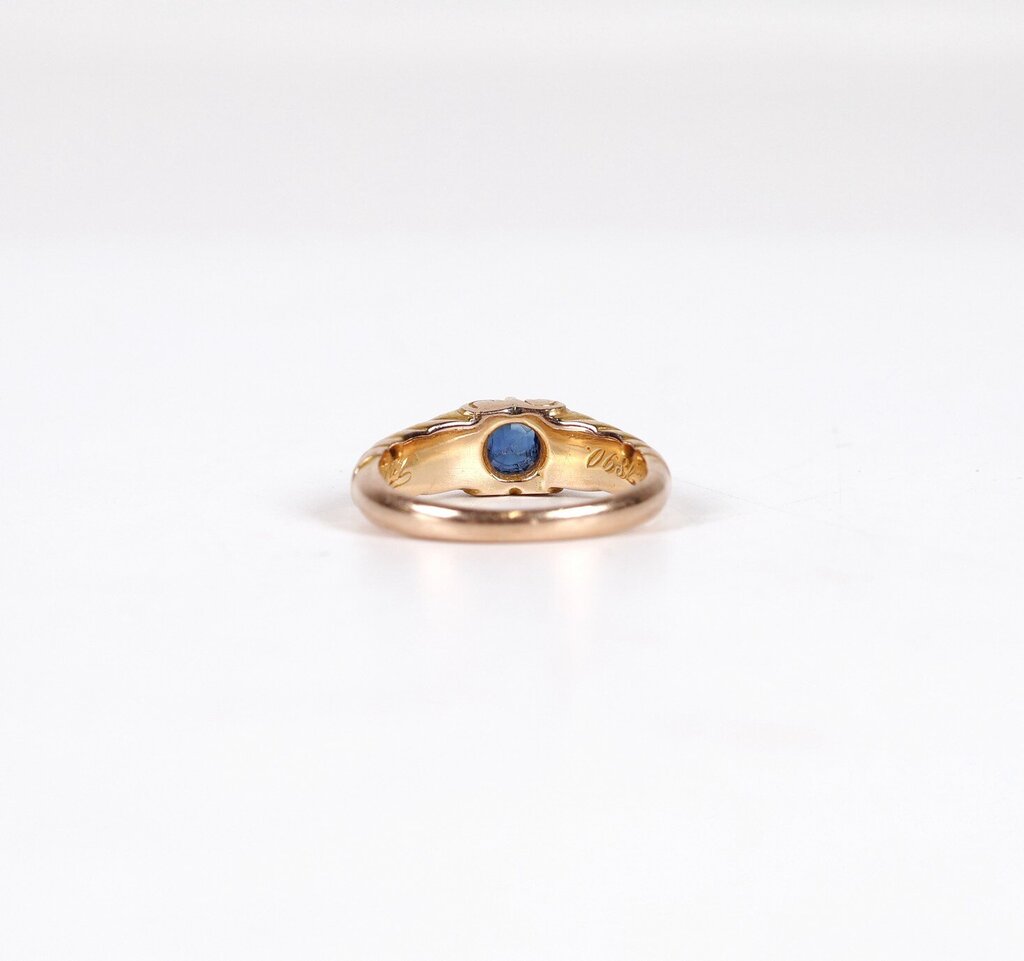 1890s Era 17/18K Gold and Sapphire Ring (5.75)