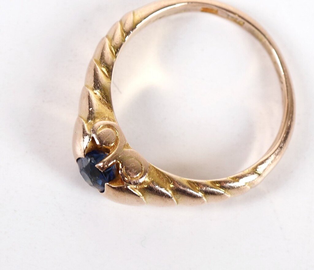 1890s Era 17/18K Gold and Sapphire Ring (5.75)