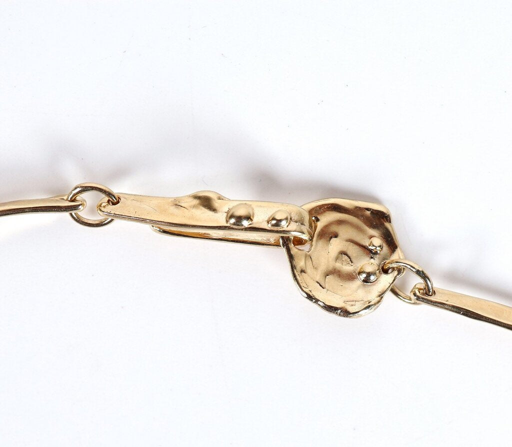 14K Gold Organic Collar Necklace