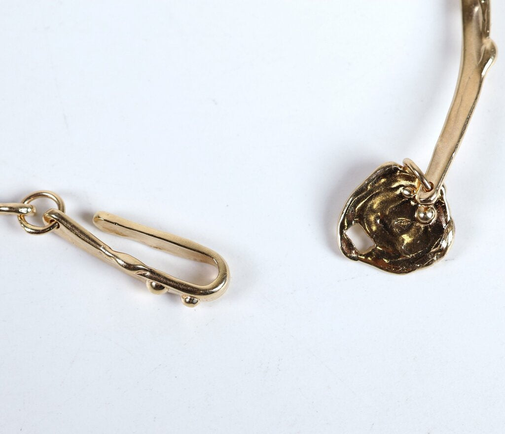 14K Gold Organic Collar Necklace