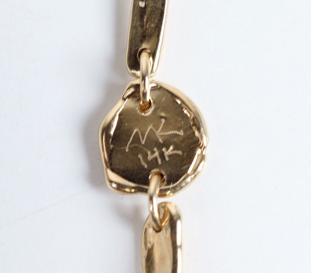 14K Gold Organic Collar Necklace