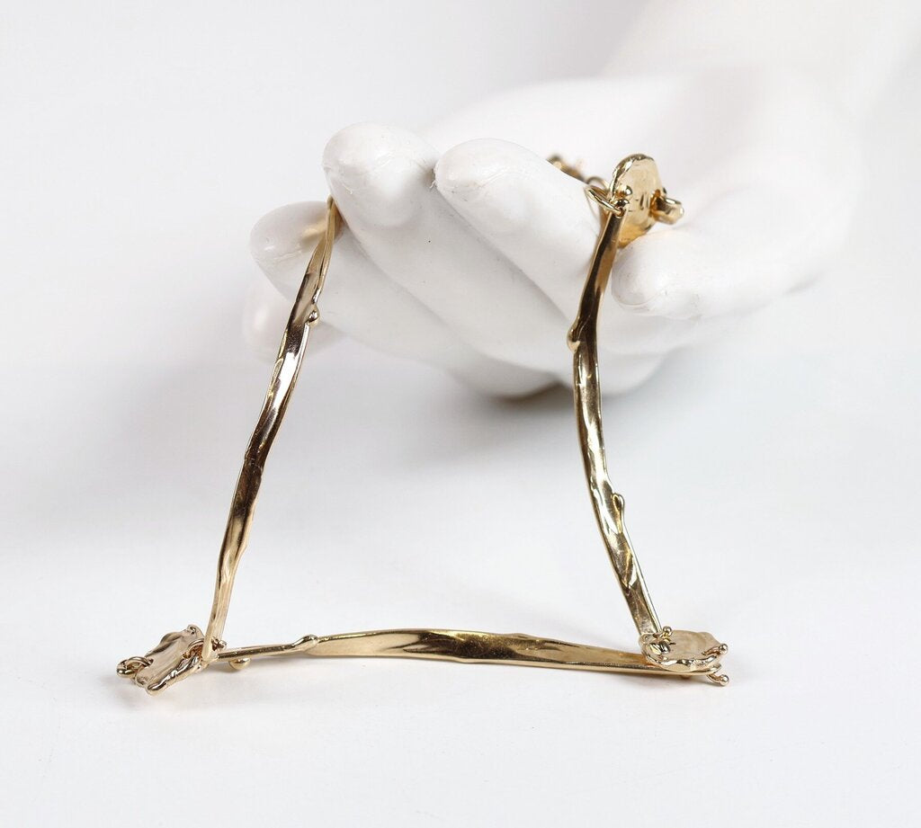 14K Gold Organic Collar Necklace