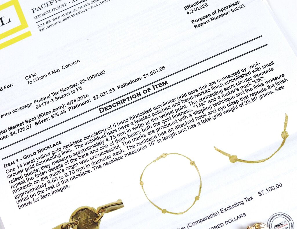 14K Gold Organic Collar Necklace