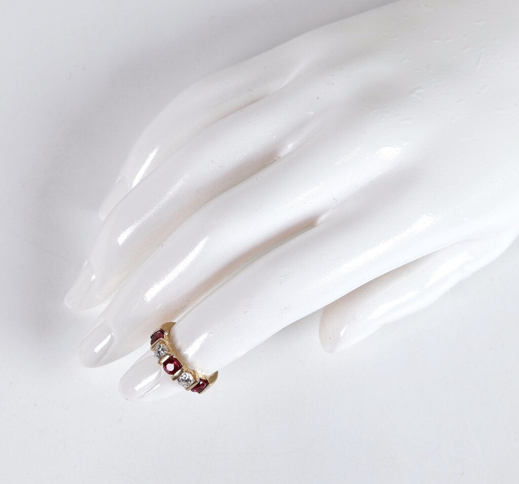 14K Diamond and Ruby Ring (4.75)