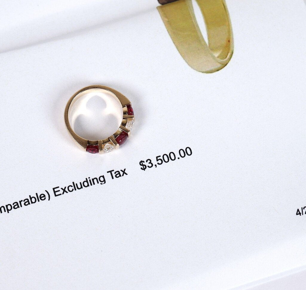 14K Diamond and Ruby Ring (4.75)