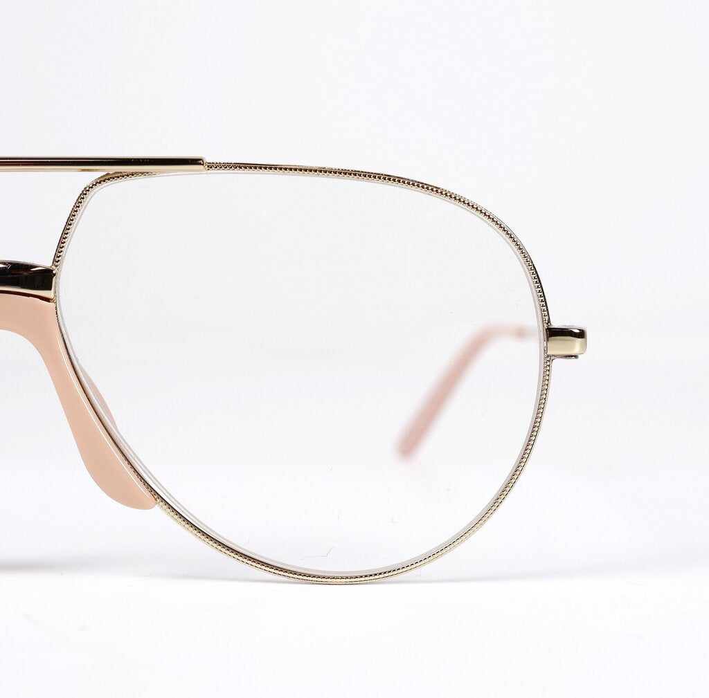Pink and Gold Frame Blue Light Glasses