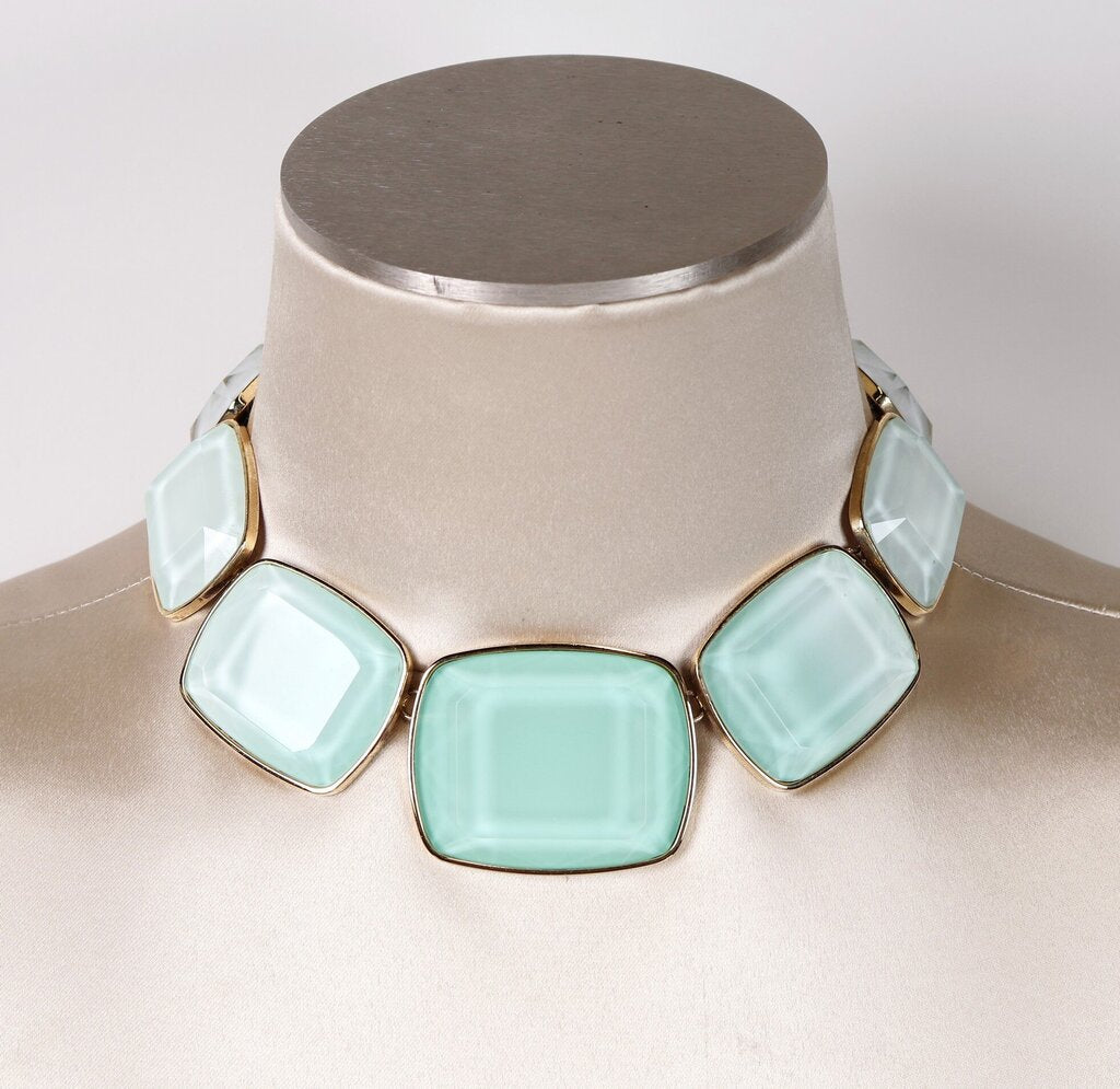 Sea Glass Chunky Statement Necklace