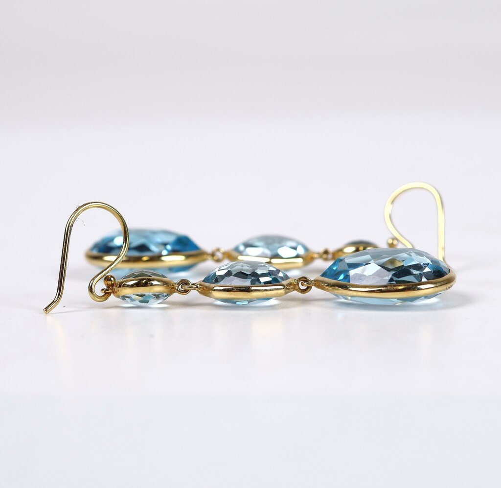18K and Blue Topaz 'Small Crazy 8s' Earrings