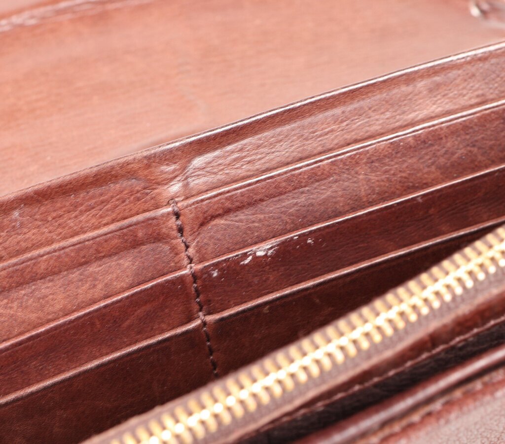 Brown Leather Whipstitch Wallet