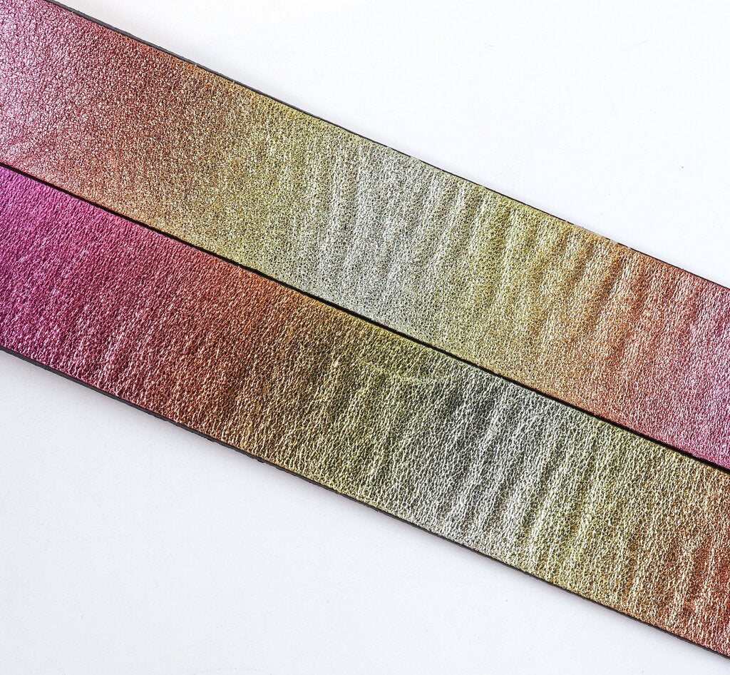 Pink and Yellow Metallic Belt (size S)