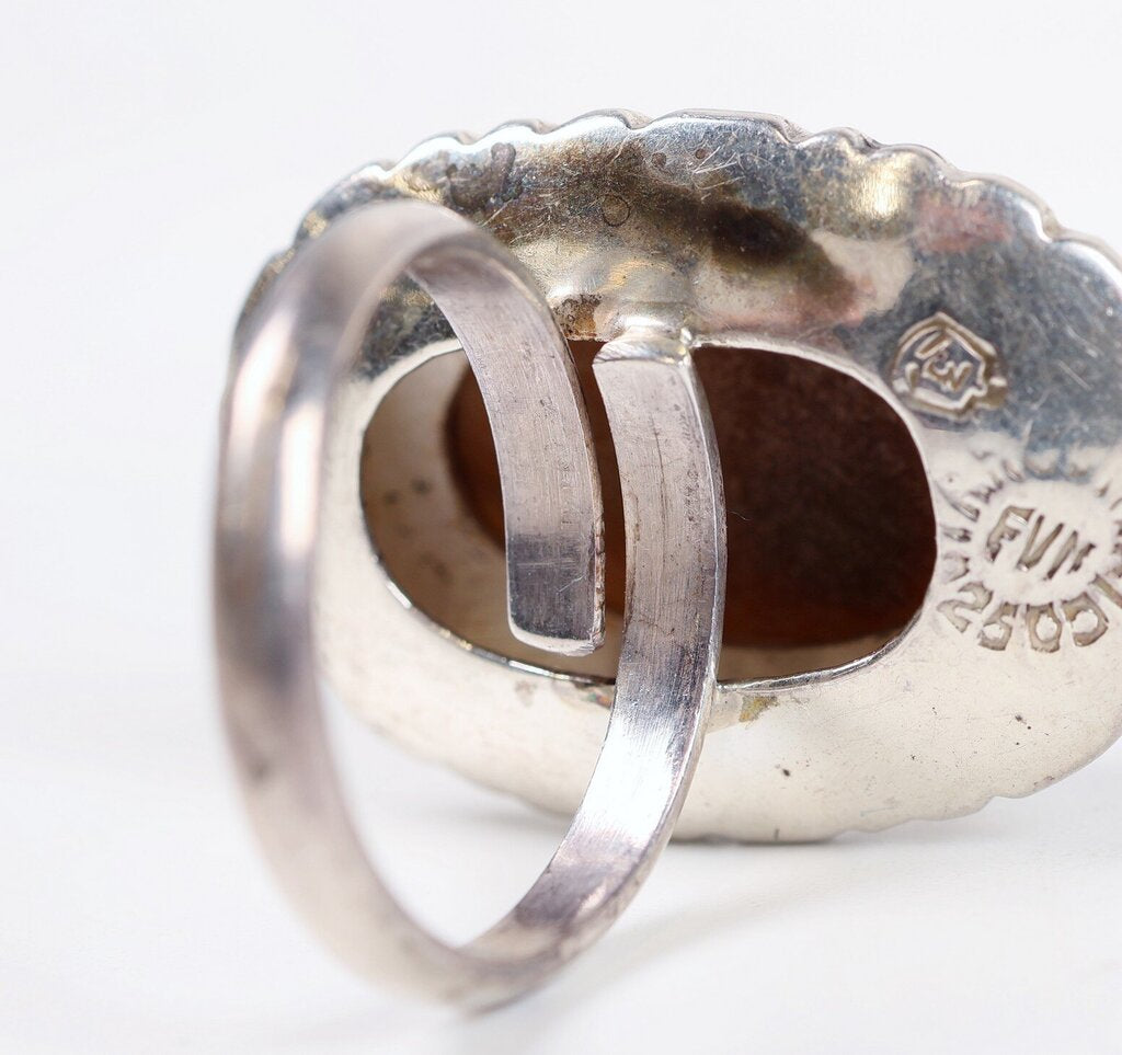 Sterling and Tiger Eye Ring (7.25)