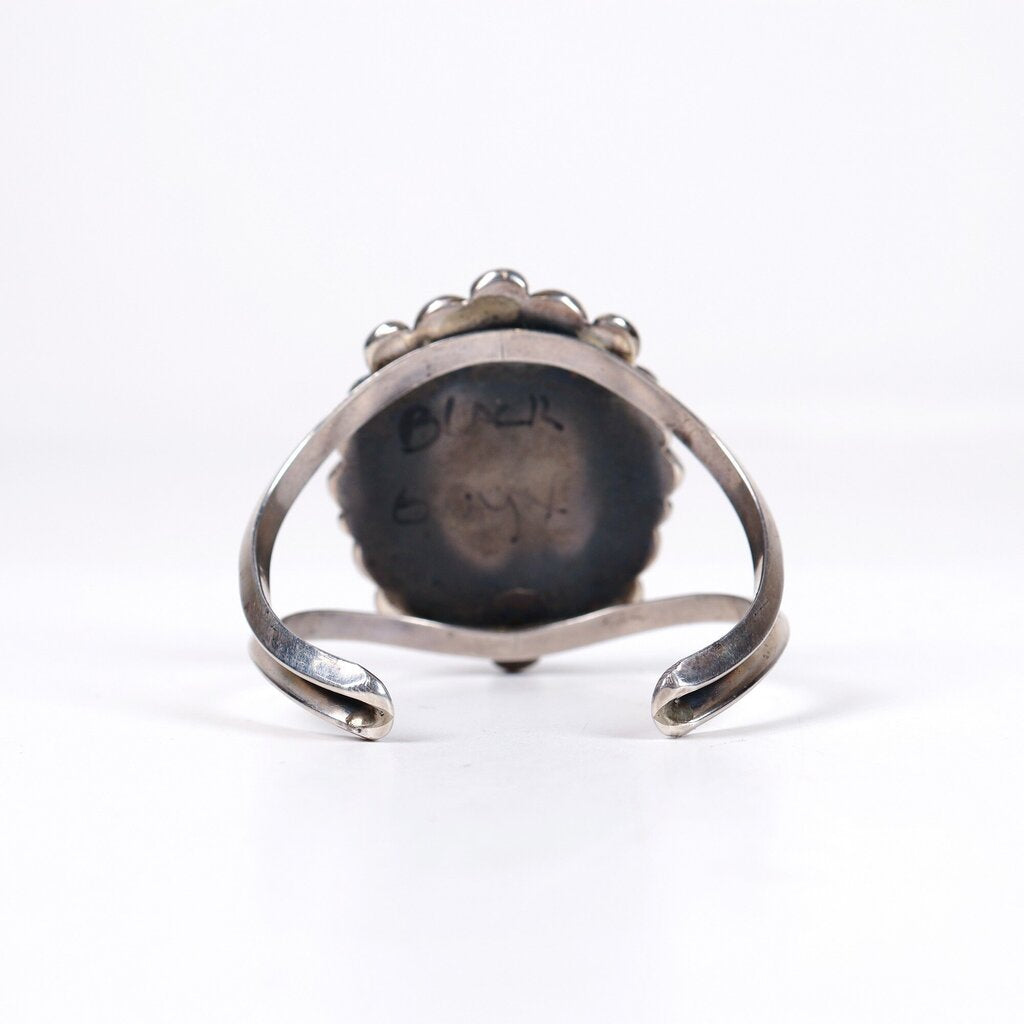 Silver and Onyx Cuff