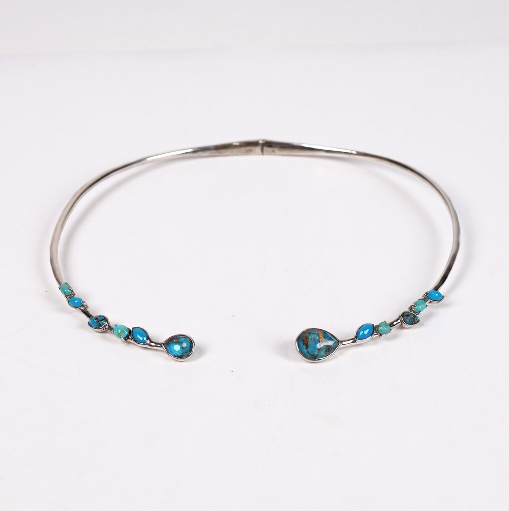 Sterling Rock Candy Hinged Collar Necklace