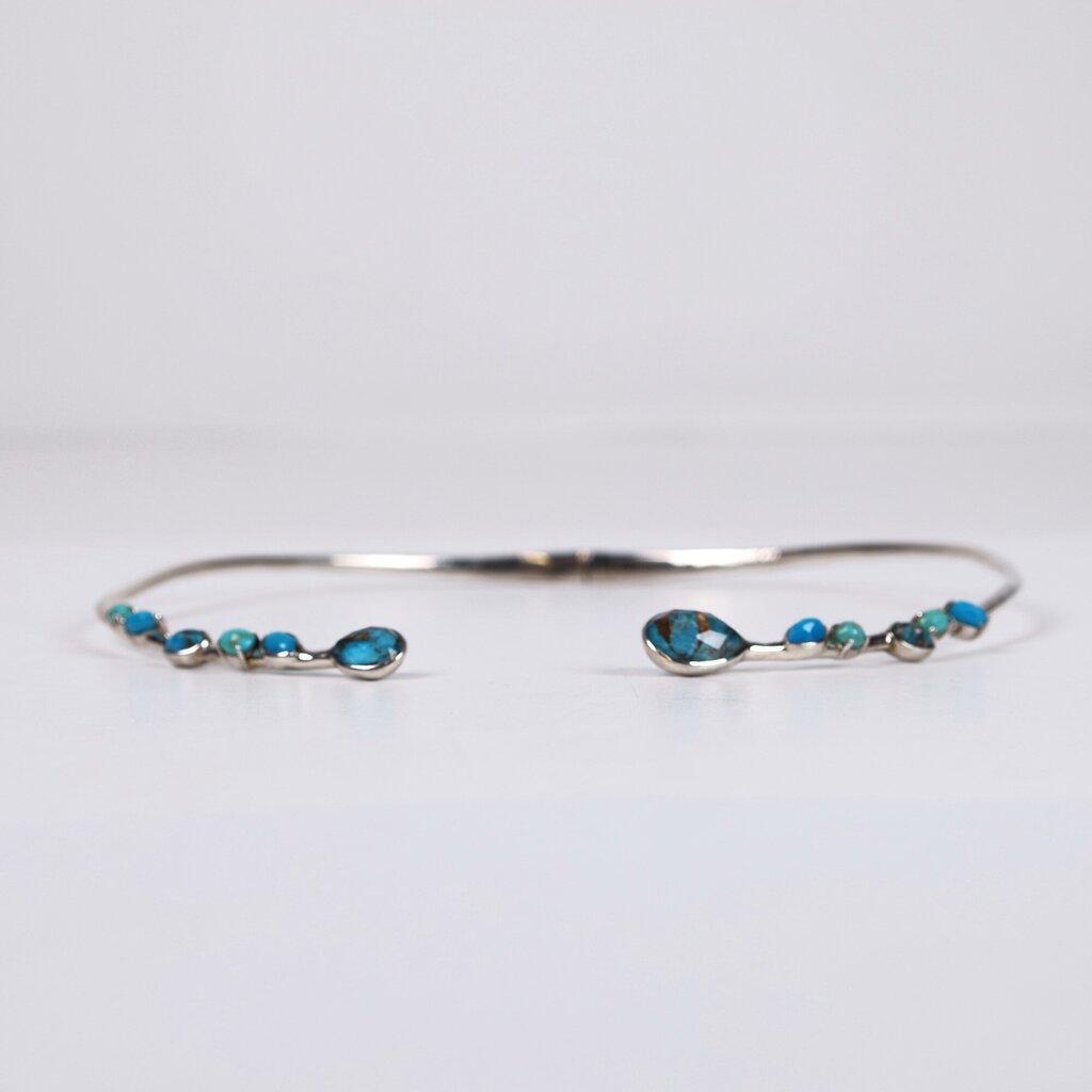 Sterling Rock Candy Hinged Collar Necklace