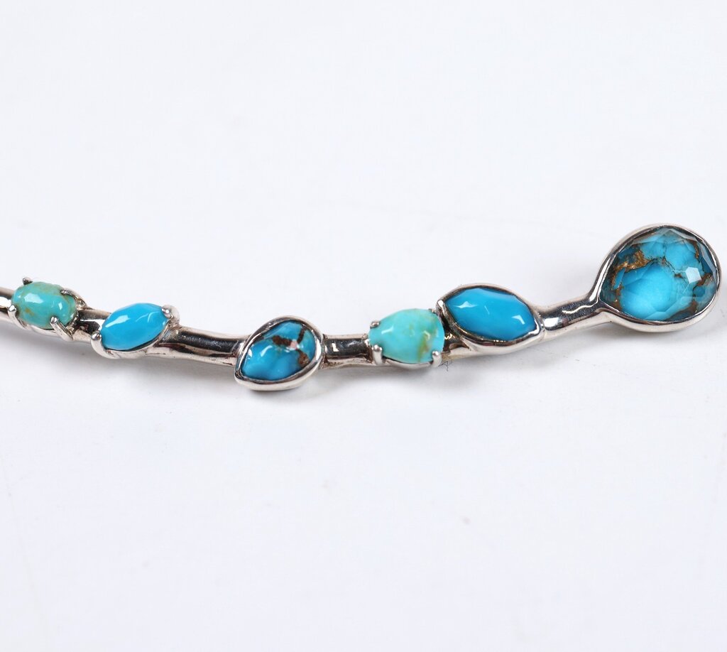 Sterling Rock Candy Hinged Collar Necklace