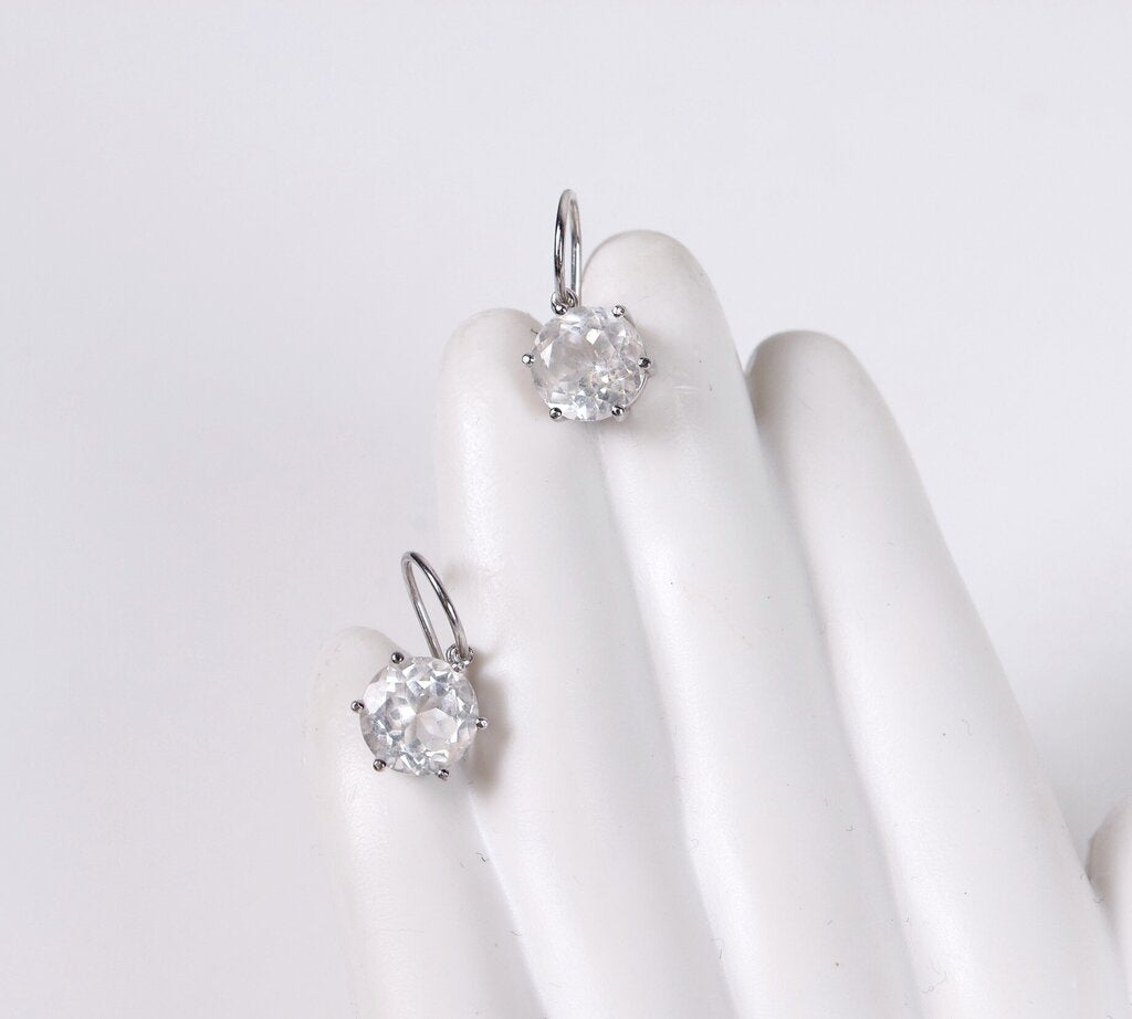 18K and Topaz Earrings