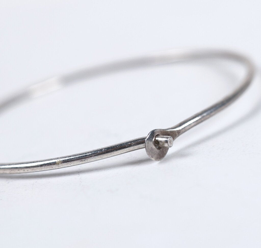 Sterling Hammered Hoops