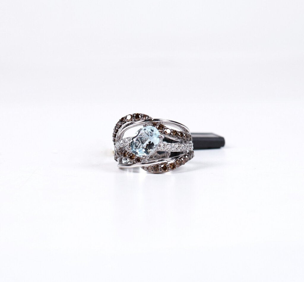 14K Aquamarine and Diamond Ring (7)
