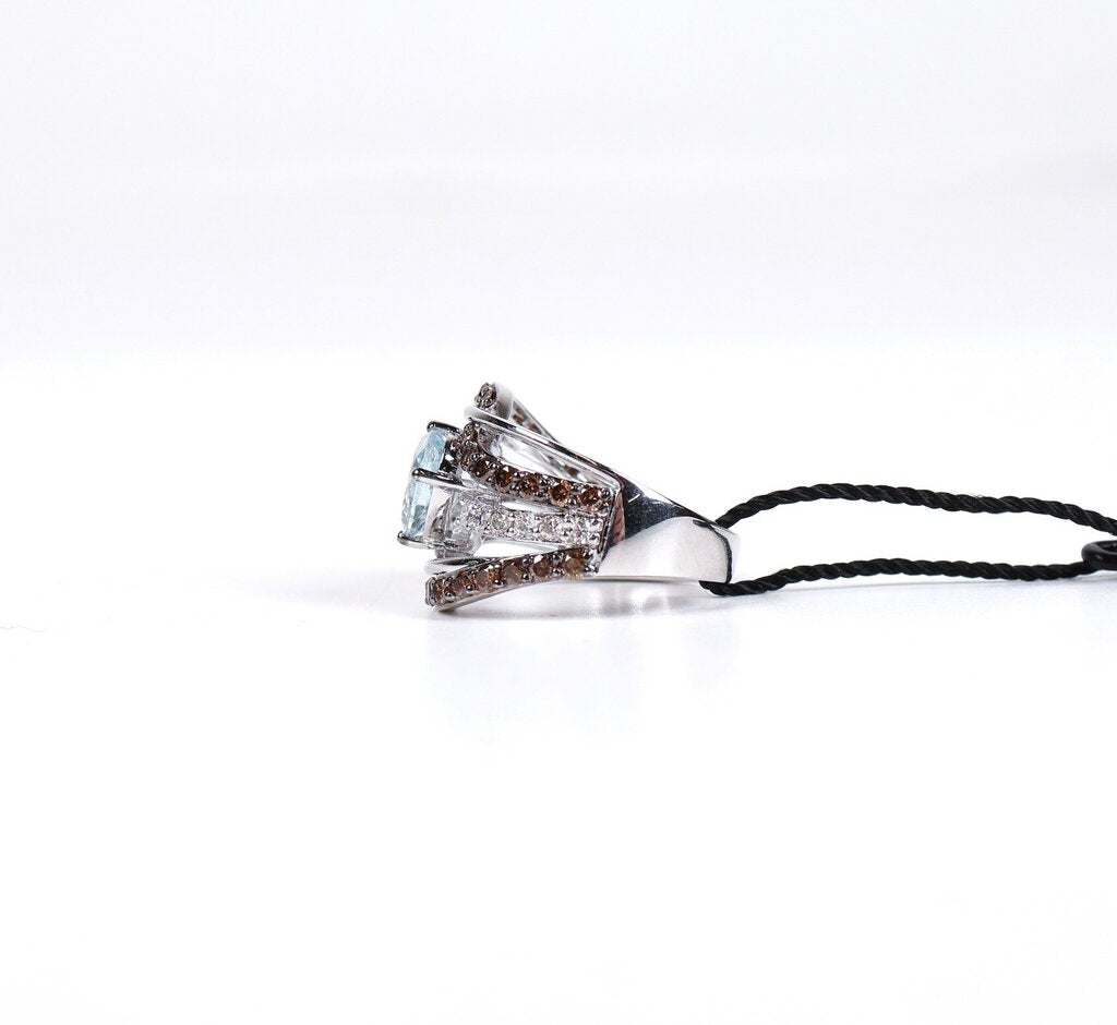 14K Aquamarine and Diamond Ring (7)