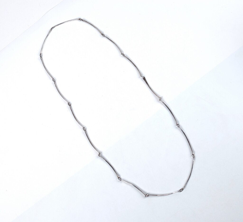 Sterling Curved Bar Necklace