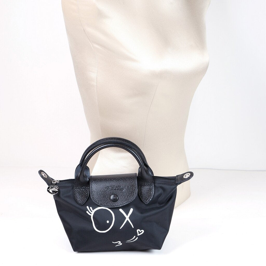 Black Mini 'Le Pliage' with Face