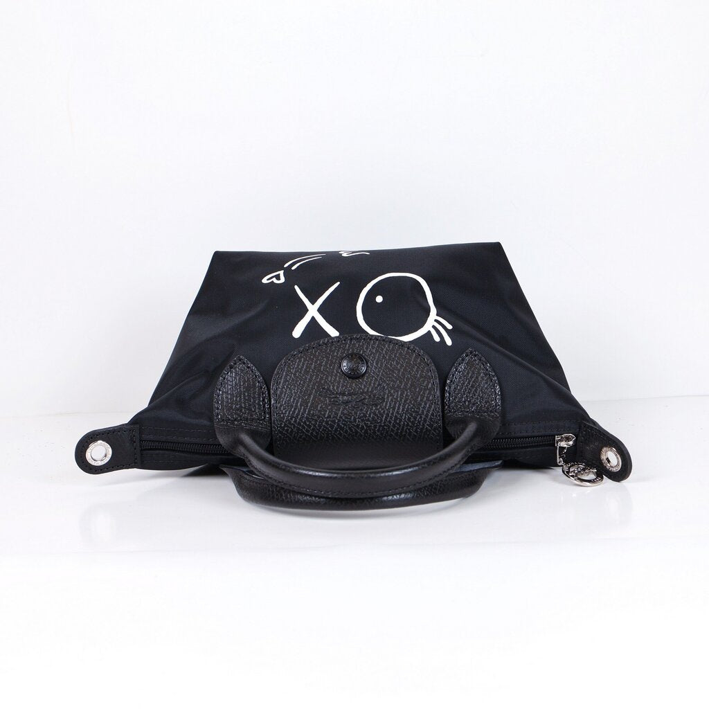 Black Mini 'Le Pliage' with Face