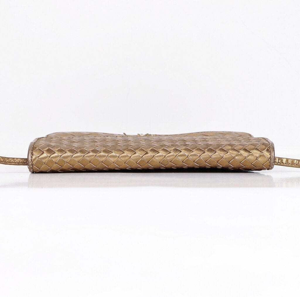 Gold Small Crossbody with Tassel