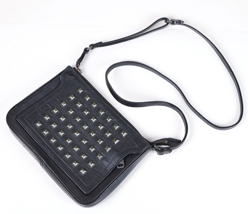 Black Studded Crossbody Bag