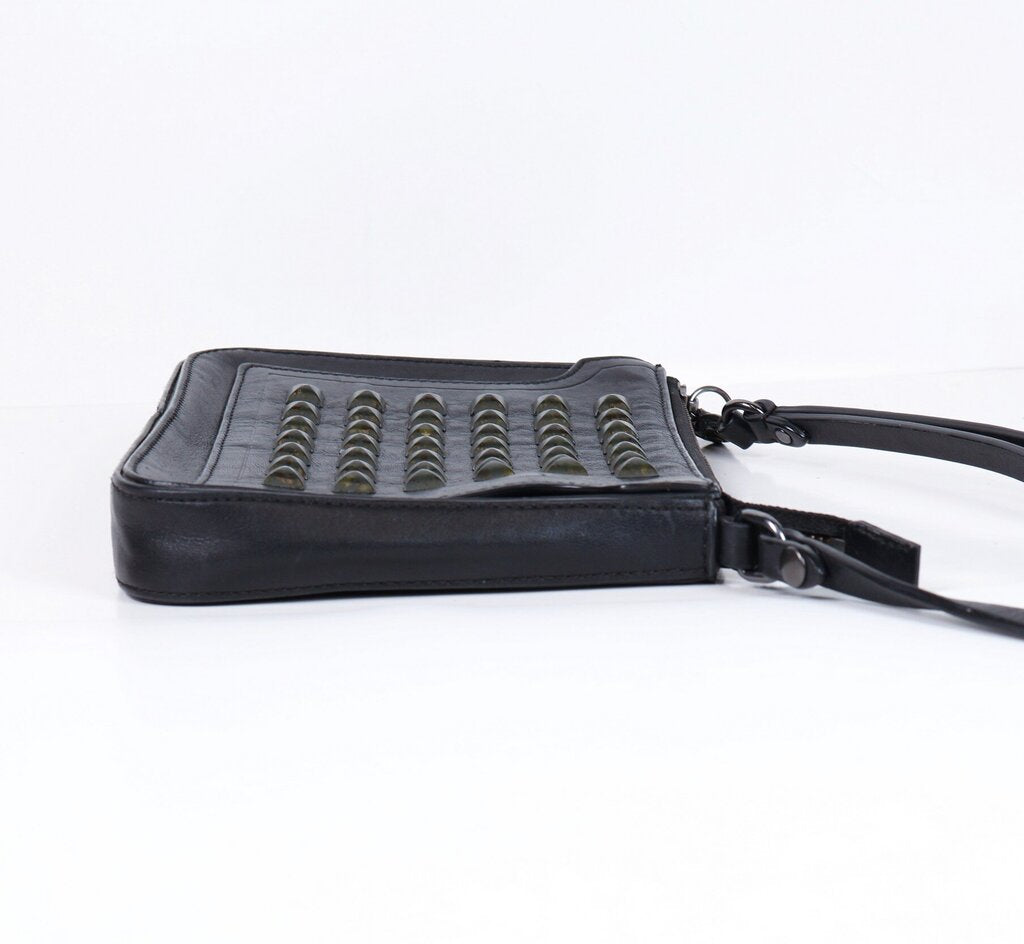 Black Studded Crossbody Bag