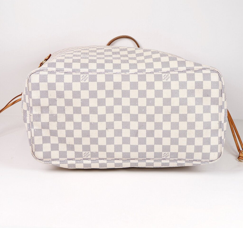 White Neverfull Check Tote GM