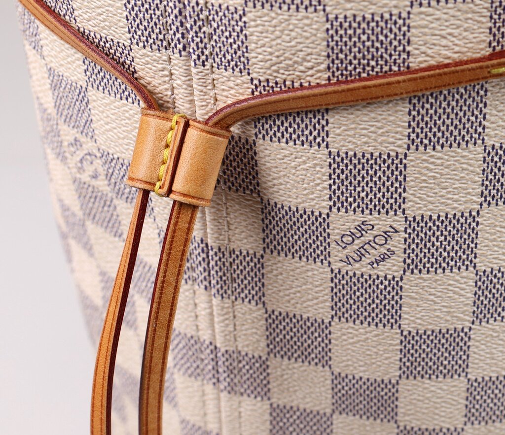 White Neverfull Check Tote GM
