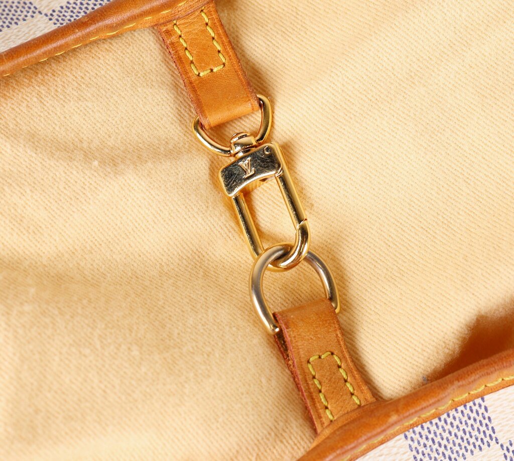 White Neverfull Check Tote GM