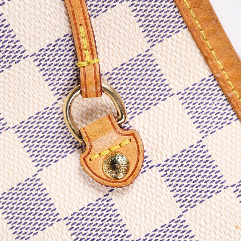 White Neverfull Check Tote GM