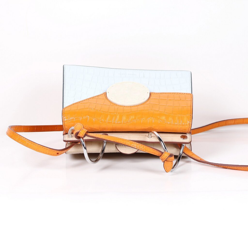 Orange/White Mini 'Phoebe' Bag