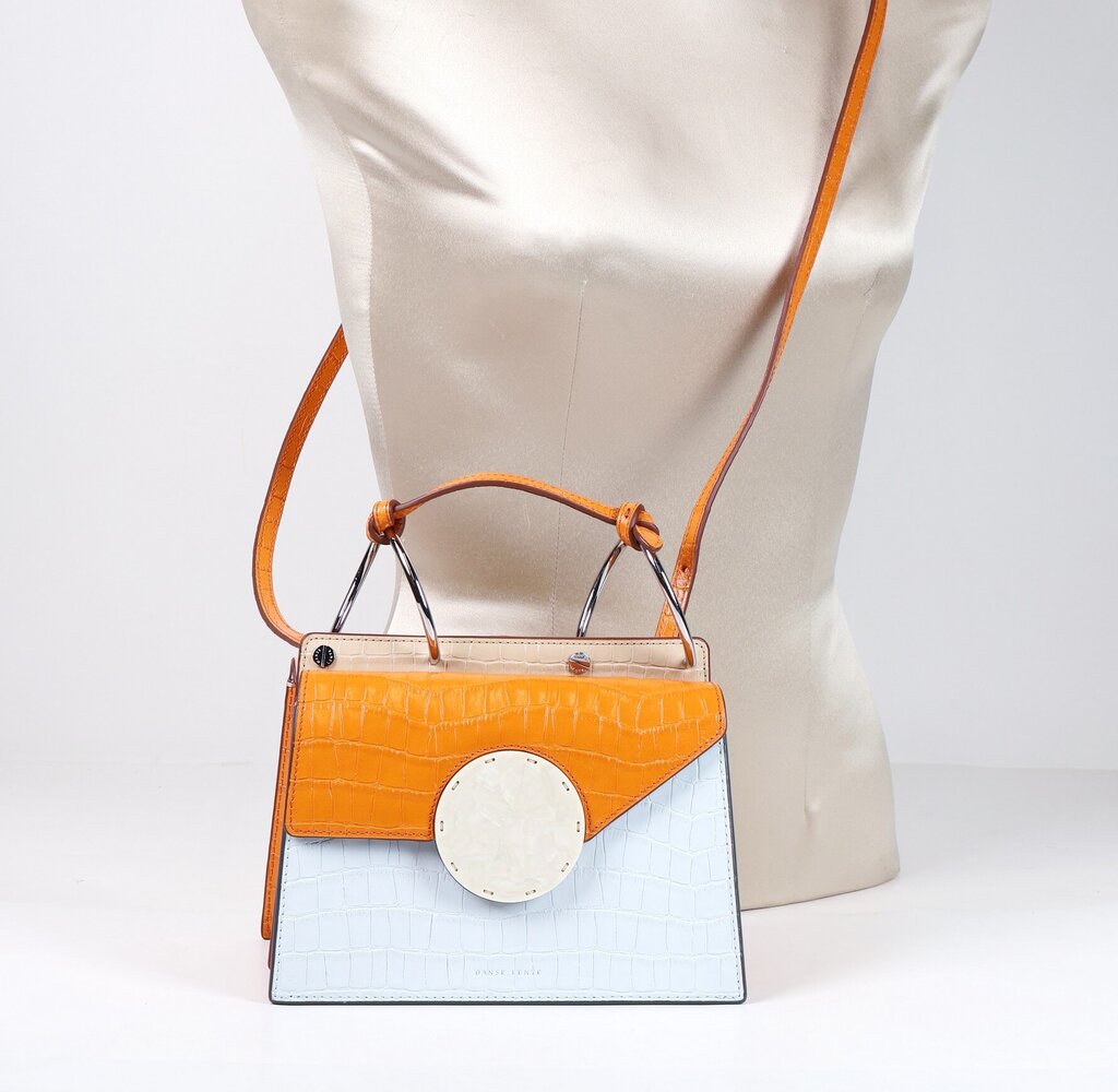 Orange/White Mini 'Phoebe' Bag