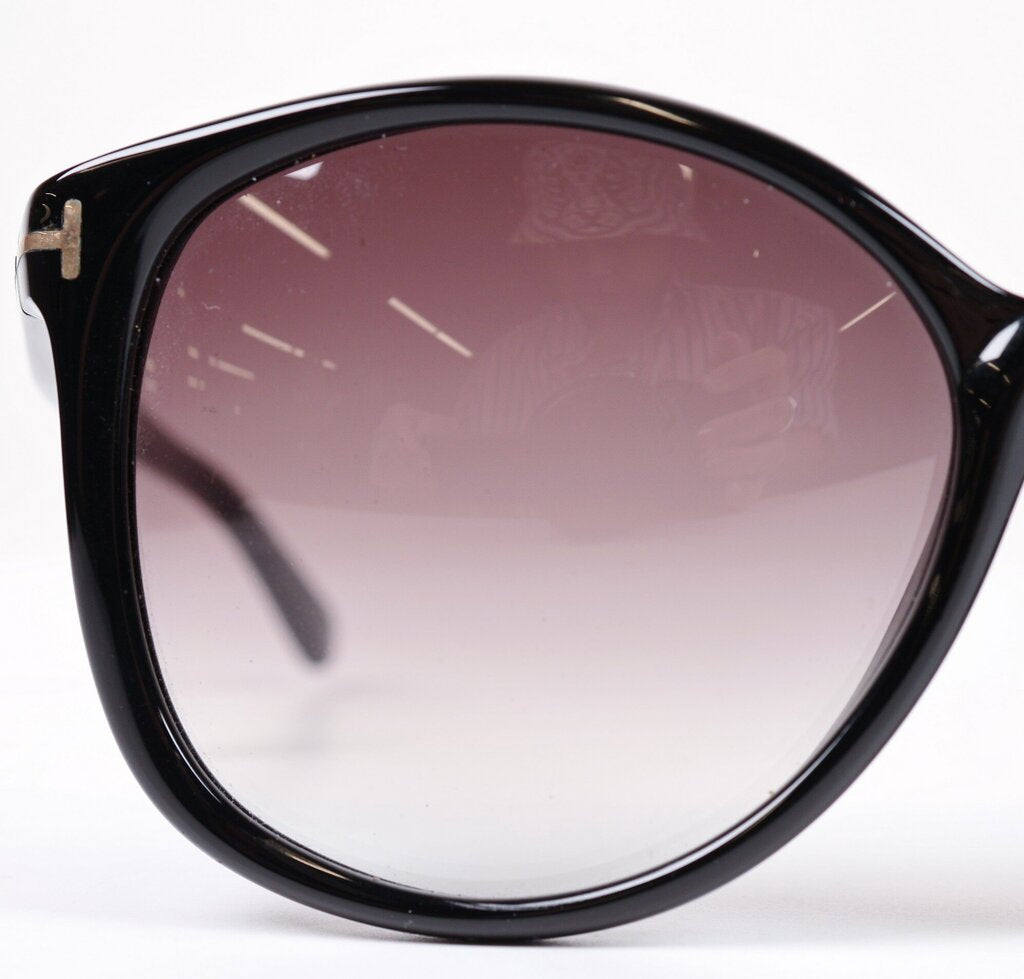 Black Large Round Frame Sunglasses