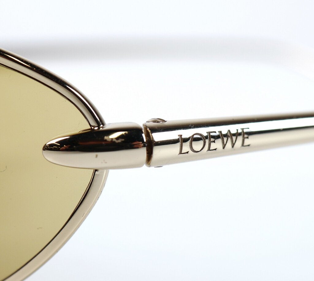 Yellow Lense with Thin Gold Frame Sunglasses