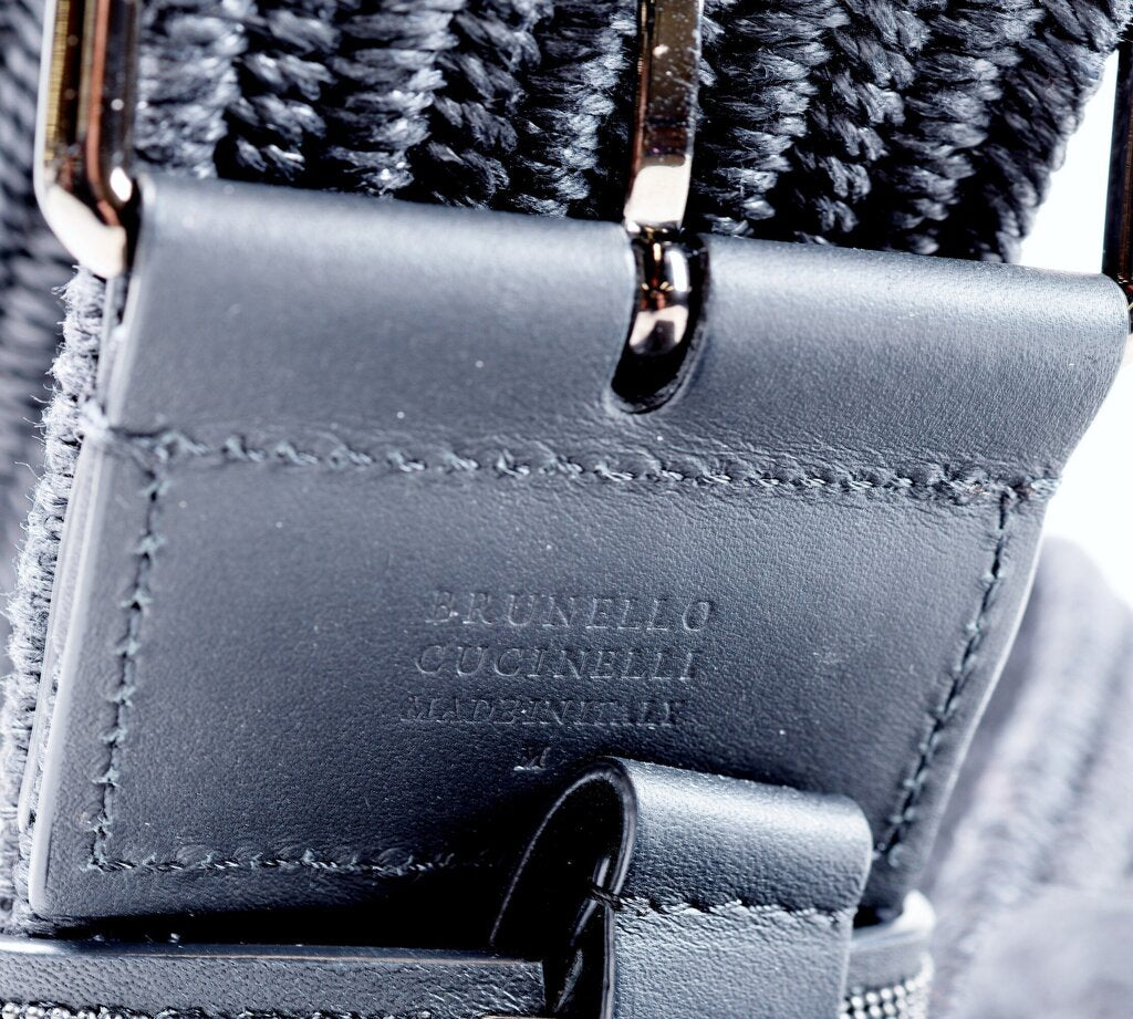 (M) Black Braided Thick Belt