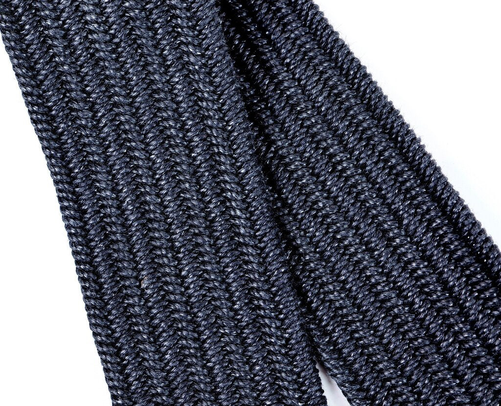 (M) Black Braided Thick Belt